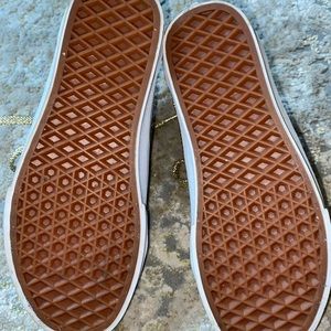 New! Girls Gold Sparkling Vans